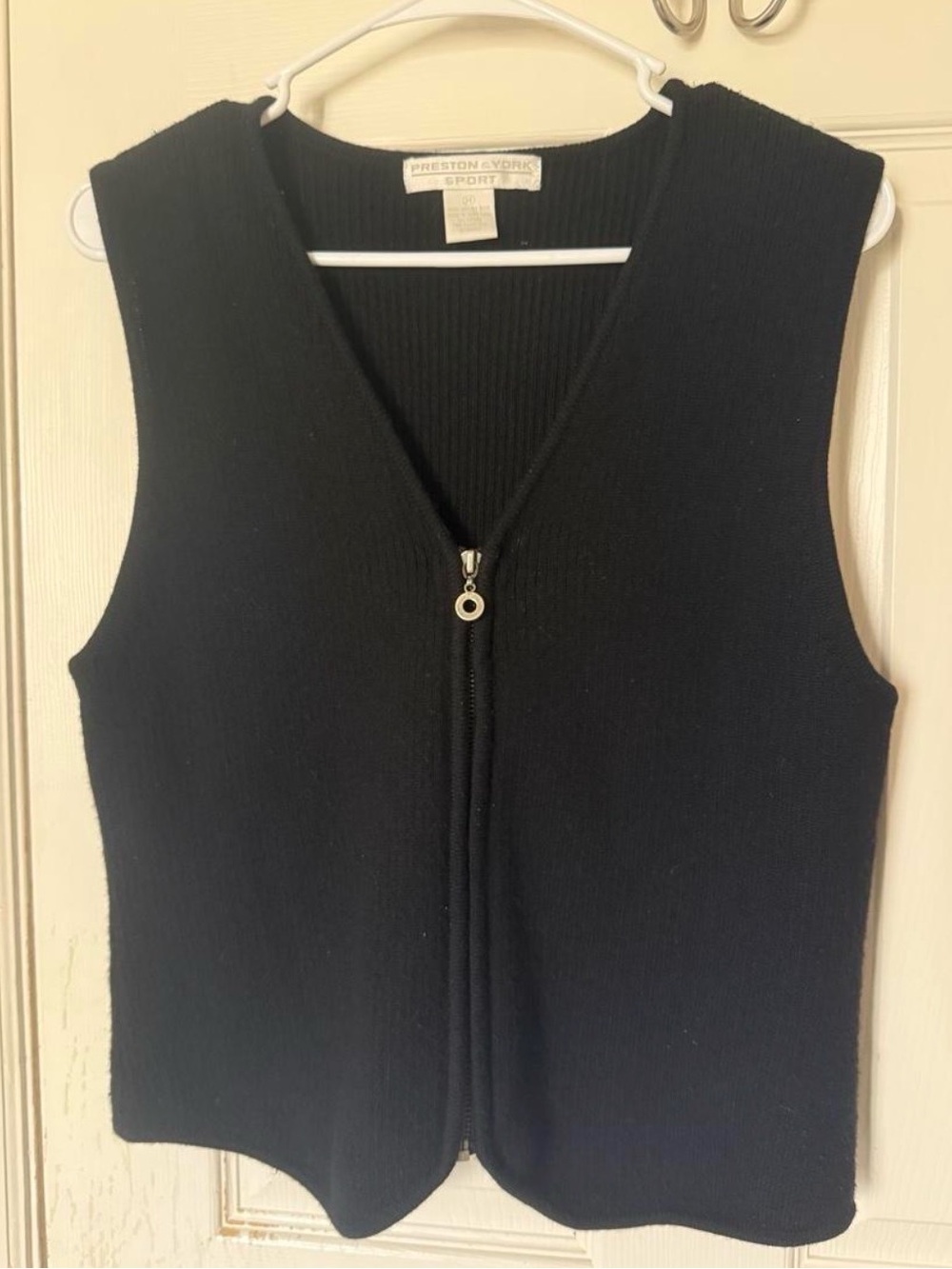 Preston & York Black Merino Wool Sport Vest
